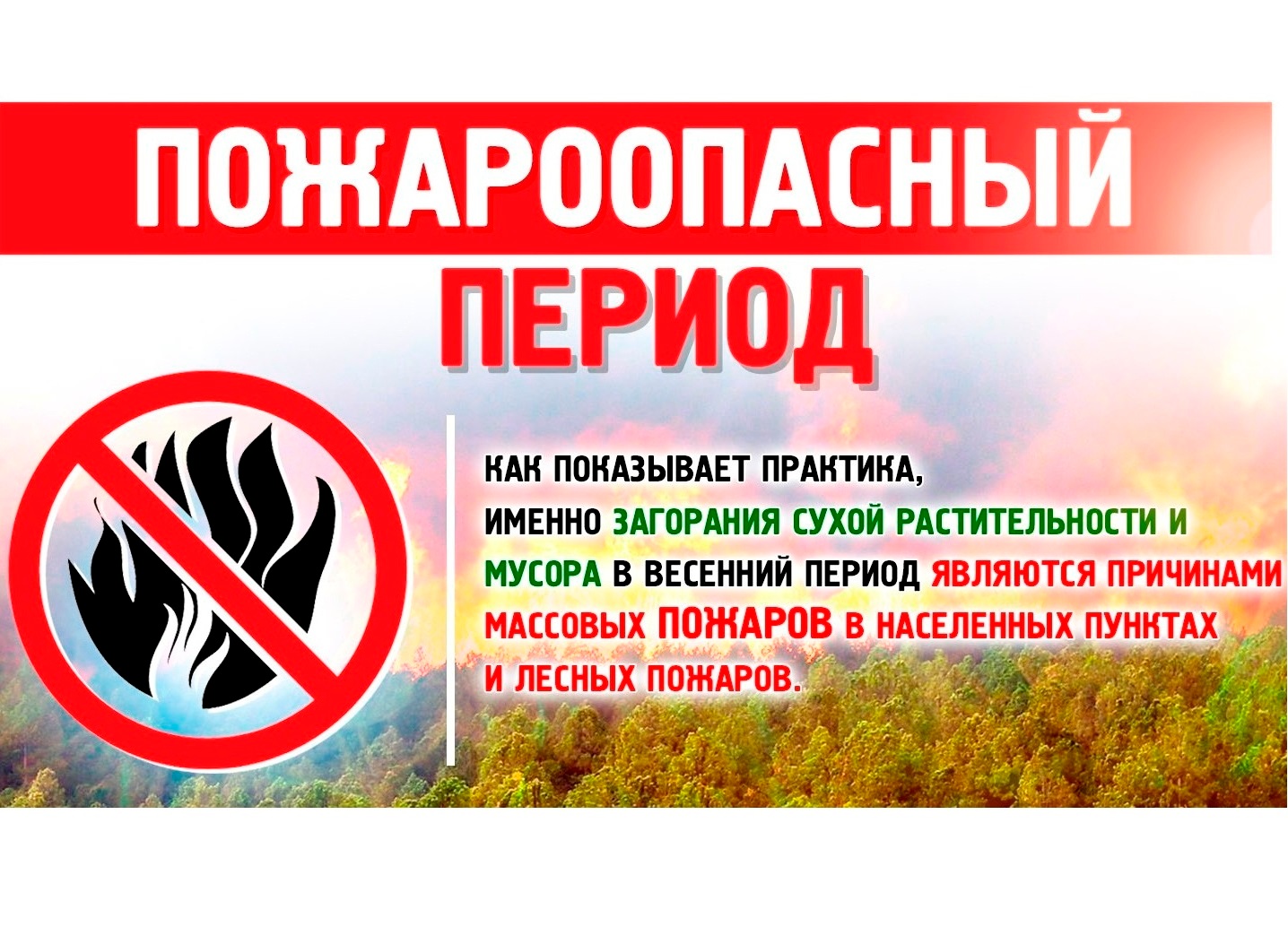 ПАМЯТКА ДЛЯ НАСЕЛЕНИЯ О МЕРАХ ПОЖАРНОЙ БЕЗОПАСНОСТИ В ВЕСЕННЕ-ЛЕТНИЙ ПОЖАРООПАСНЫЙ ПЕРИОД 2025 ГОДА.